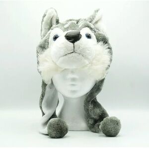 Children’s husky winter warm plush hat
